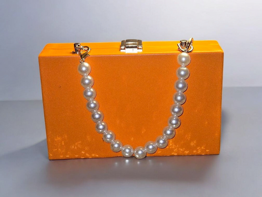 Orange Rectangular Purse