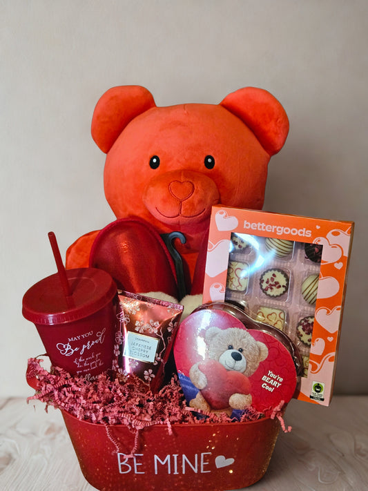 Valentine Bear Basket