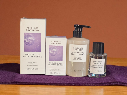 REMEMBER THAT NIGHT by Avon body wash & Toilette Set